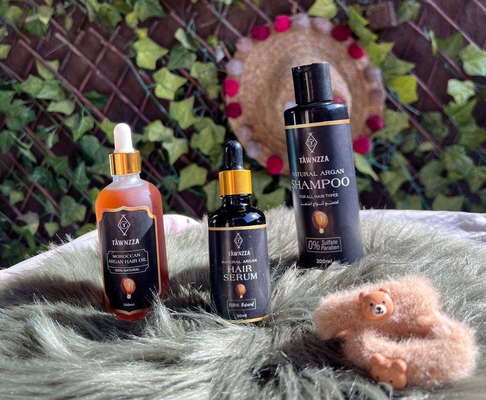 مجموعة تاونزا لحماية شعرك من الجذور (زيت + شامبو + سيروم)