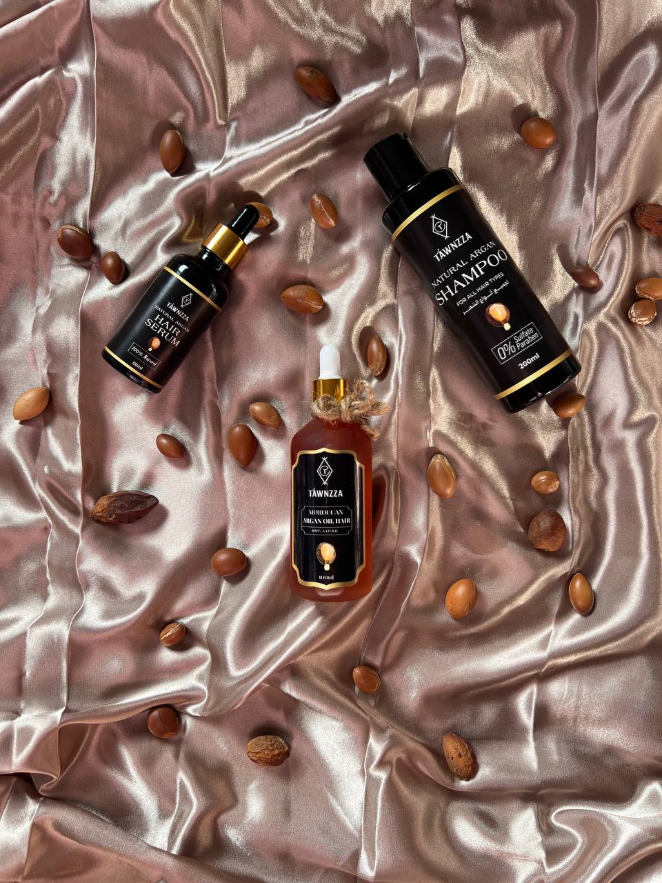 مجموعة تاونزا لحماية شعرك من الجذور (زيت + شامبو + سيروم)
